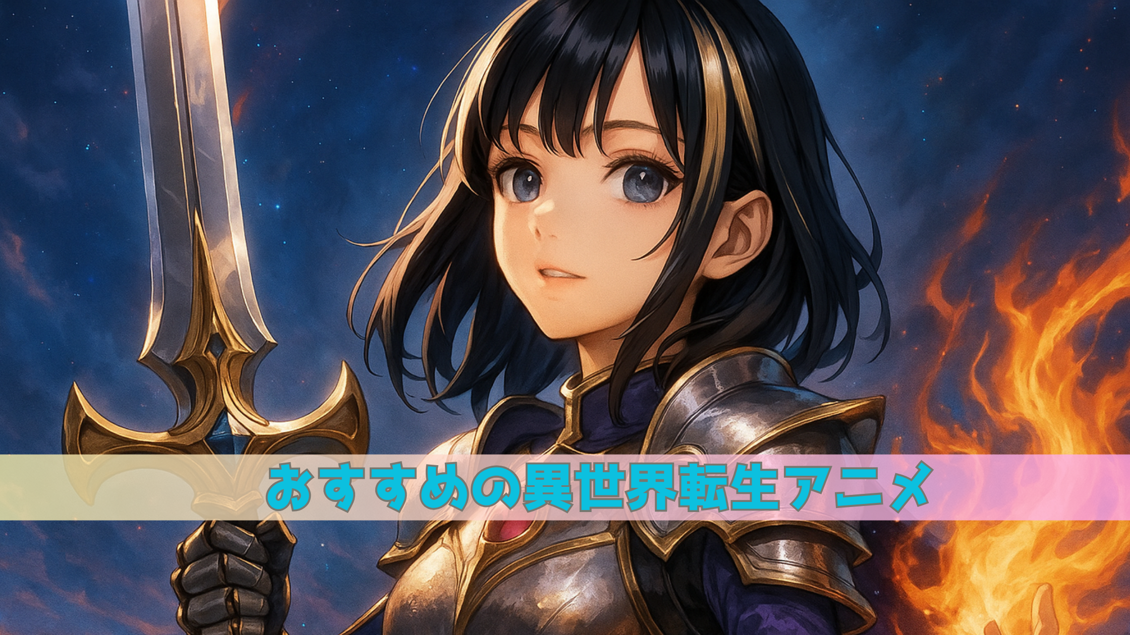 異世界で剣を構える少女